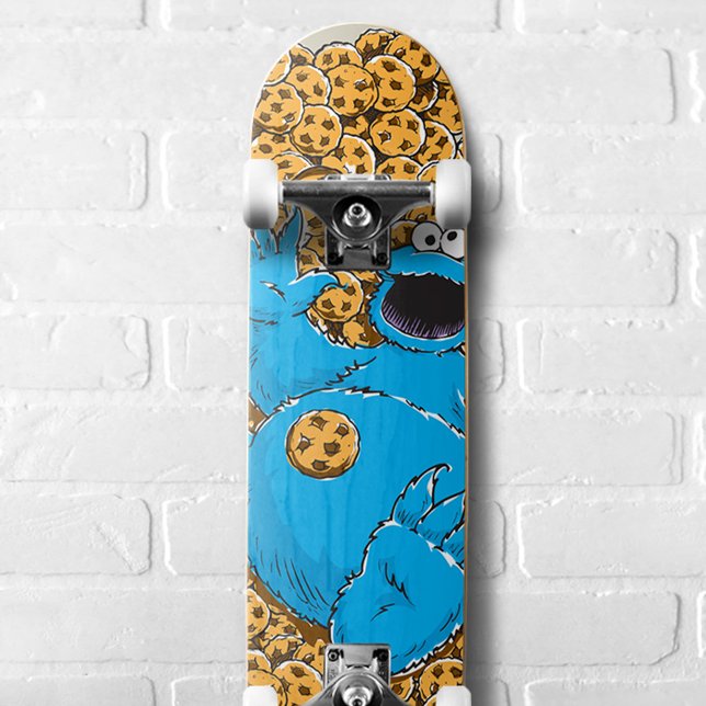 Skateboard Cookie Monster Vintage et biscuits (Créateur téléchargé)