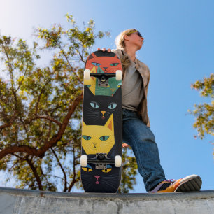 SKATEBOARD COOL AMOUREUX DES CHATS