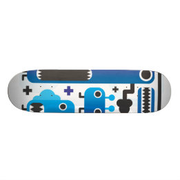 skateboard cool avec graphisme monstre bleu