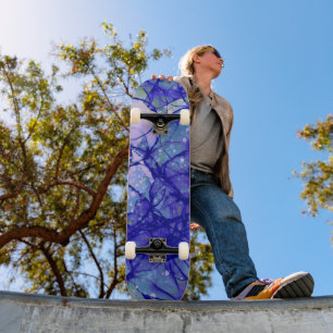 Skateboard Cool bleu art abstrait