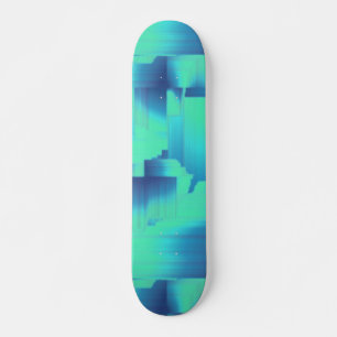 Skateboard Cool Blue Art Déco Design Skate Board