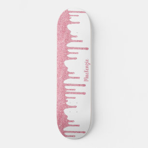 Skateboard Cool Glam rose étincelle Parties scintillant de sé