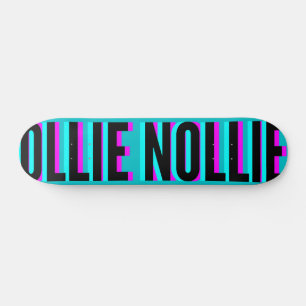 Skateboard Cool Glitch Aqua Blue Ollie Nollie Planche De Pati