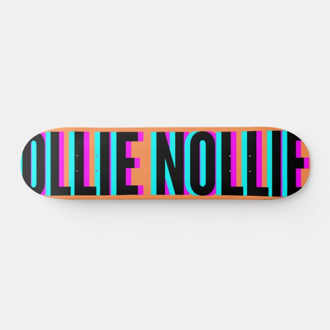 Skateboard Cool Glitch Orange Ollie Nollie Planche De Patinag (Horz)