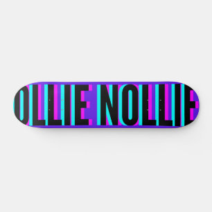 Skateboard Cool Glitch Violet Ollie Nollie Planche De Patinag