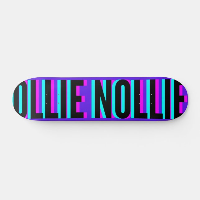 Skateboard Cool Glitch Violet Ollie Nollie Planche De Patinag (Horz)