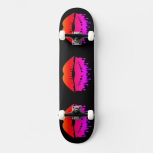 Skateboard Cool Lèvres fondues avec Arrière - plan personnali