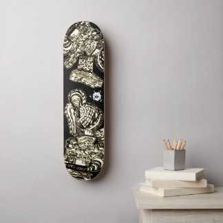 Skateboard Cool noir Sepia