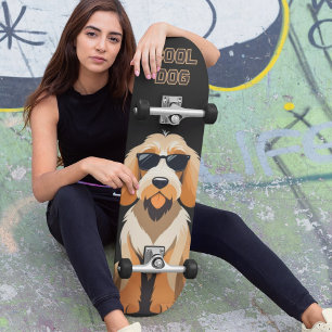 Skateboard Cool Otterhound with Sunnies