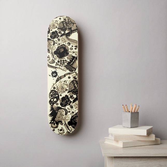 Skateboard Cool Sepia Black (Art mural)