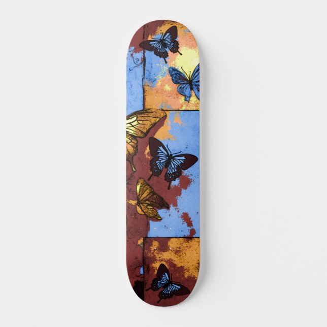 Skateboard Cool Urban Street Art Inspiré Grunge Papillons (Recto)