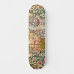 Skateboard Cool Vintage Abstrait Floral Art Street