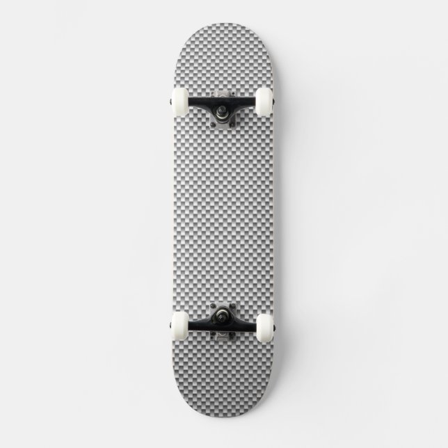 Skateboard Copie argentée de style de fibre de carbone (Recto)