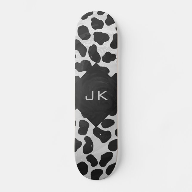 Skateboard Copies noires et blanches de Monogrtam de Dalmate (Recto)