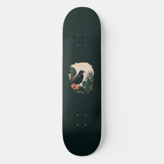 Skateboard Corbeau dans le jardin d'émeraude