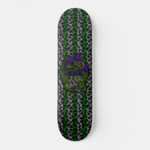 Skateboard Corbeaux gothiques Crâne et Os Crânes Aléatoires