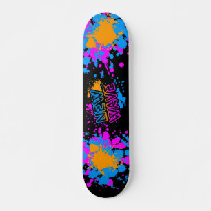 Skateboard Corey Tiger 80s Vintage New Wave Neon Splatter