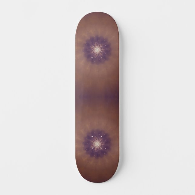 Skateboard Cosmic Mandala Burst - Abstract Purple Galaxy Art (Recto)