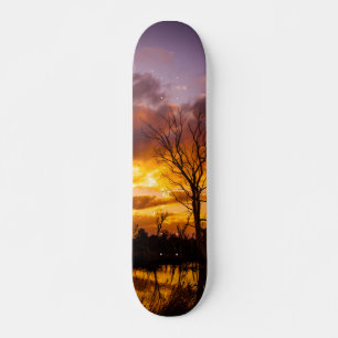 Skateboard Coucher de soleil au bord du lac
