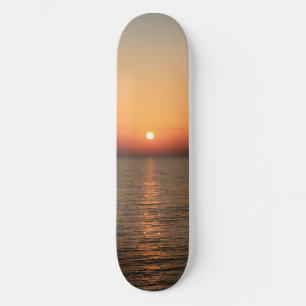 Skateboard Coucher de soleil sur la mer, Couleur de soleil su