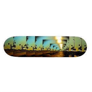 Skateboard Coucher du soleil de CA de plage de Venise
