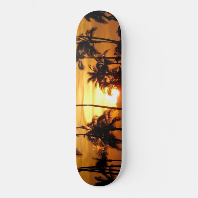Skateboard Coucher du soleil d'Hawaï (Recto)