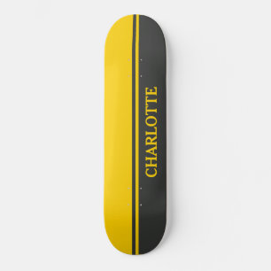 Skateboard Couleur fractionnée en jaune et noir