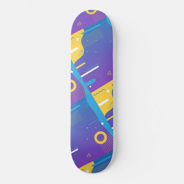 Skateboard Couleur Motif mignonne Design minimal bleu (Recto)