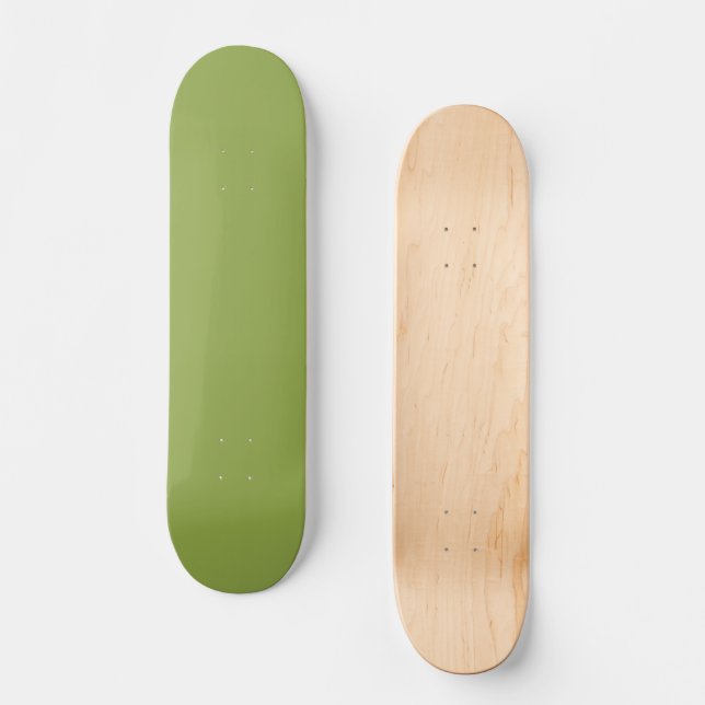 Skateboard Couleur solide verte à citron vert moyen (Recto)