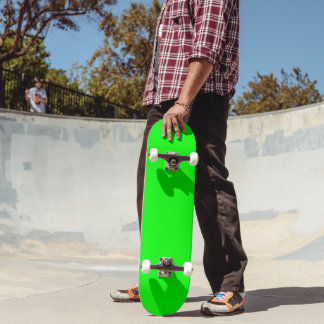 Skateboard Couleur verte minimaliste moderne en ligne solide