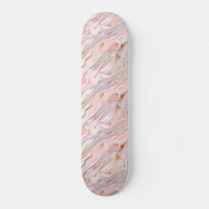 Skateboard Couleurs claires Texture en marbre