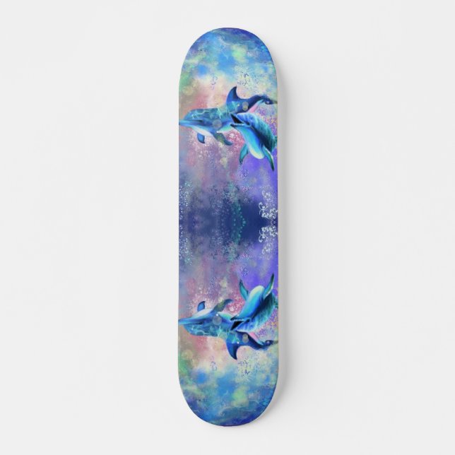 Skateboard Couple dauphin - Amour - Heureux (Devant)