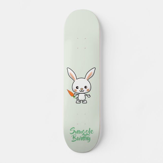 Skateboard Cousu Bunny Kawaii personnalisé (Recto)