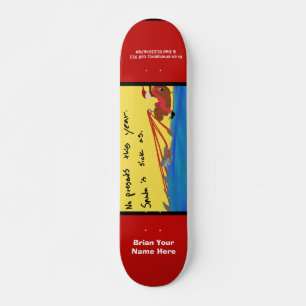 Skateboard Coutume moderne d'art de Père Noël Derp de requins