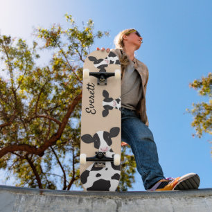 Skateboard Cow Tan Nom de l'animal Patinage