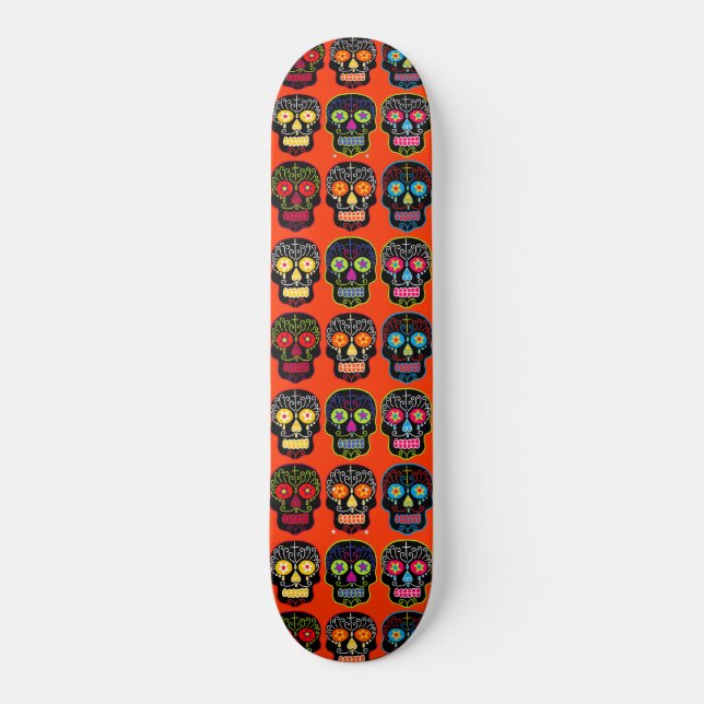 Skateboard Crâne à sucre noir (Recto)