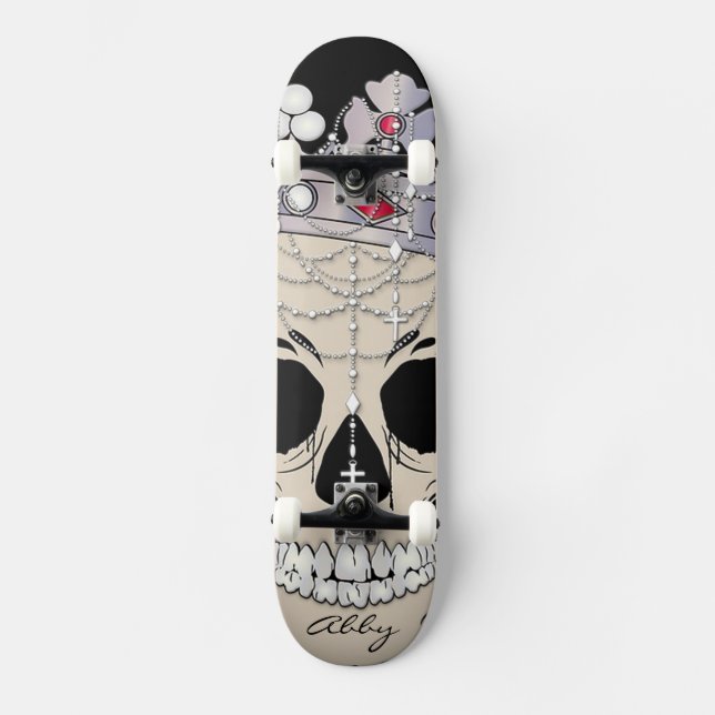Skateboard Crâne Abstrait (Recto)