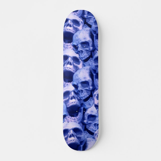 Skateboard Crâne bleu foncé (Devant)
