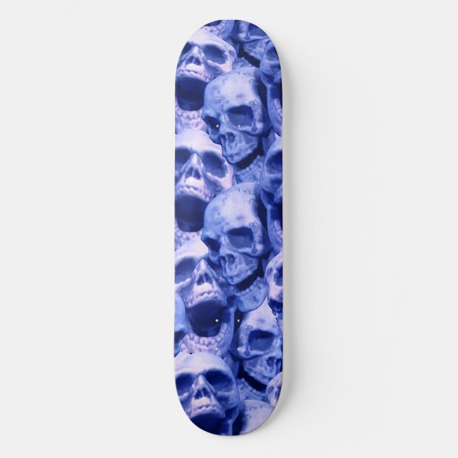Skateboard Crâne bleu foncé (Recto)