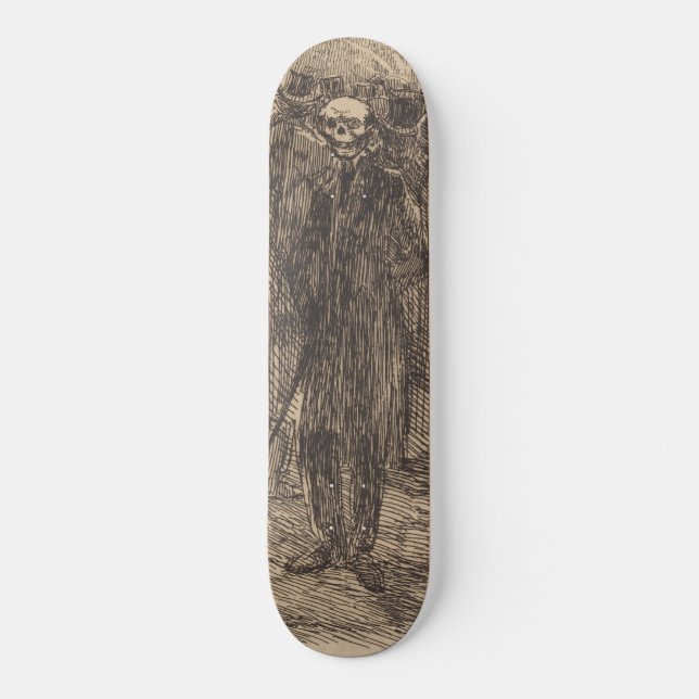 Skateboard Crâne dans la foule (par Albert Besnard) (Recto)