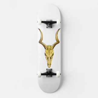 Skateboard Crâne de buffle d'or