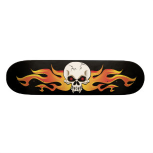 Skateboard Crâne de flamber Fanged