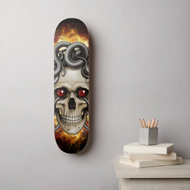 Skateboard Crâne de Méduse (Art mural)