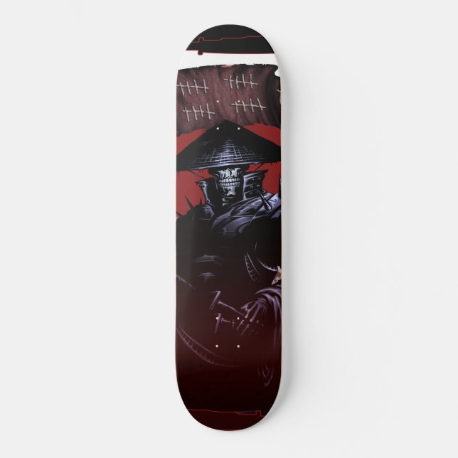 Skateboard Crâne de Samurai (Recto)
