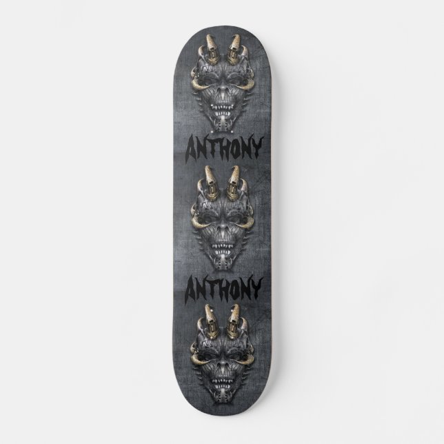 Skateboard Crâne déplaisant (Recto)