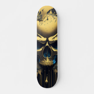 Skateboard Crâne d'or - Crâne de nombres #1