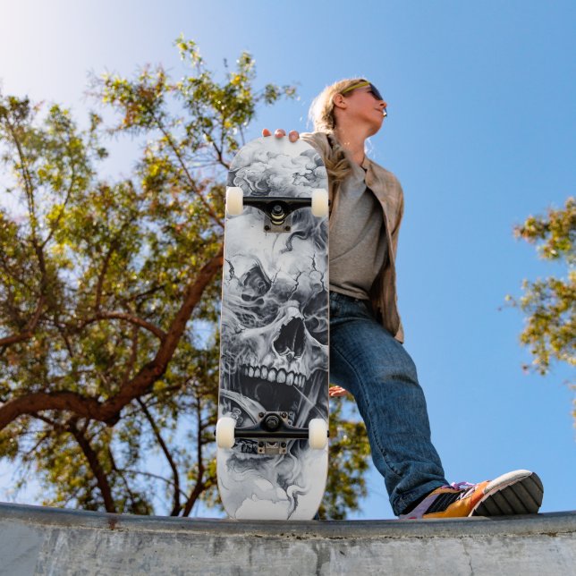 Skateboard Crâne fantôme de minuit (Extérieur 1)