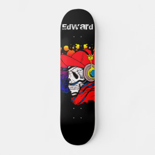 Skateboard Crâne Gamer avec casque