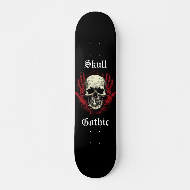 Skateboard Crâne gothique (Devant)