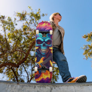 Skateboard Crâne Punk Rock